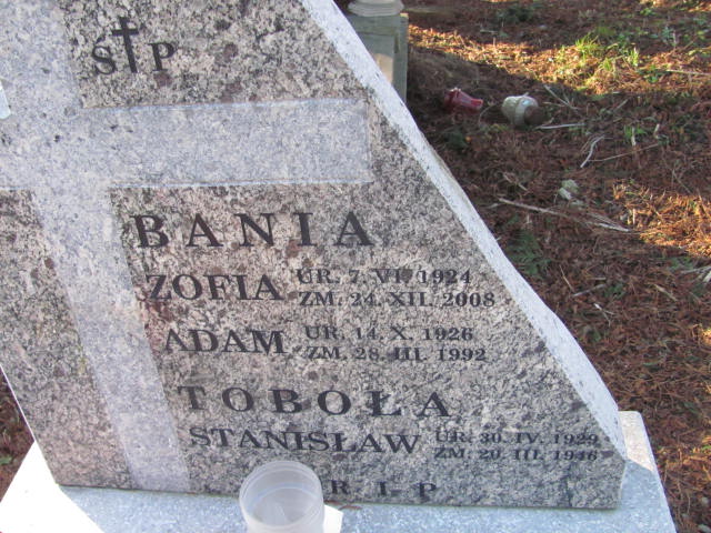 Zofia Bania  1924 Nowe Brzesko - Grobonet - Wyszukiwarka osób pochowanych