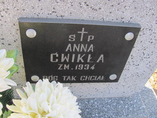Anna Ćwikła  Nowe Brzesko - Grobonet - Wyszukiwarka osób pochowanych