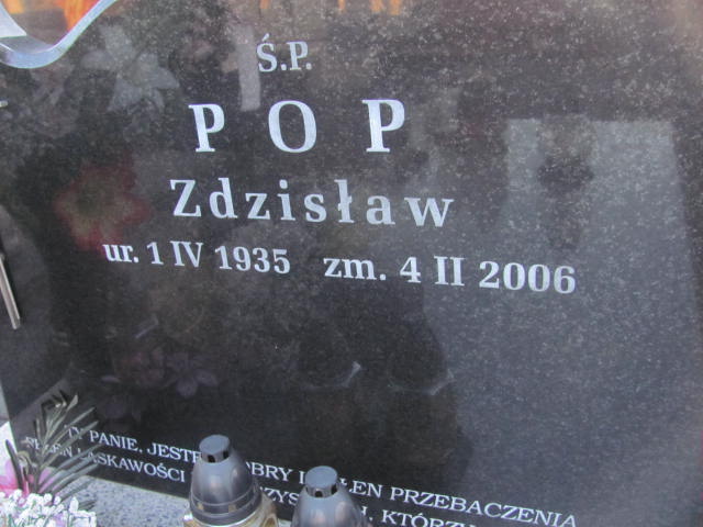 Zdzisław Pop 1935 Nowe Brzesko - Grobonet - Wyszukiwarka osób pochowanych